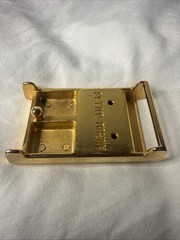 Vintage Aurum Dallas Christian Fish Interchangeable Belt Buckle Gold Tone