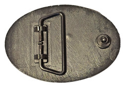 Americas Tractor Belt Buckle Metal and Enamel John Deere Model D Two-Cylinder 99