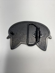 Vintage Y2K Pink and Black Enamel Cat Belt Buckle (3.5in x 2.25in) New Old Stock