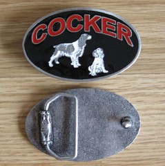 Cocker dog belt buckle (choice colors)