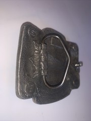 US ARMY TANK Flag Eagle Pewter BELT BUCKLE Made USA machines ,Man Steel & Pride