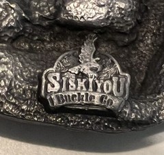 Texas Belt Buckle Pewter/silver color SIskiyou Buckle Co. Oregon 1994 3.5 X 2.75