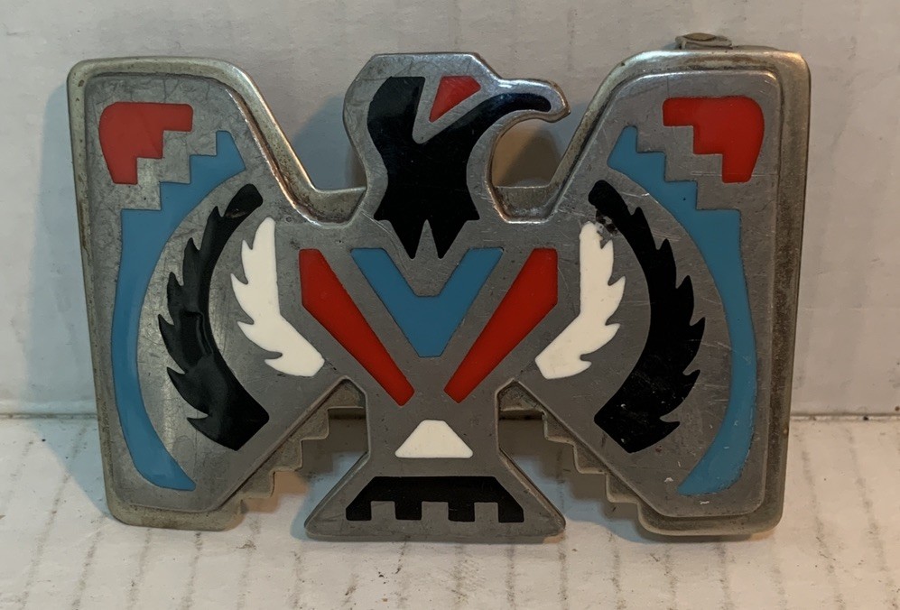 Thunderbird belt buckle Phoenix Nickel Silver Vintage Hallmark