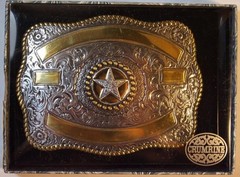 Crumrine Western Rectangle Texas Star Belt Buckle 3807244