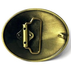 Western Cowgirl Rodeo Roper Bronze Tone Cowboy Belt Buckle • American Flag