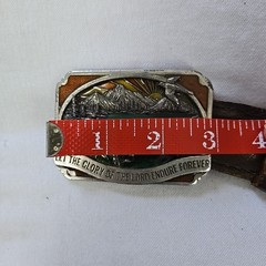 VTG 1983 Siskiyou Belt Buckle Let The Glory Of The Lord Endure Forever Paradise