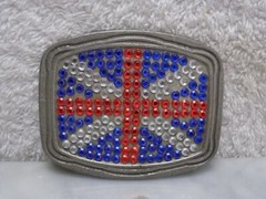 BELT BUCKLE – NICE RED-WHITE & BLUE BELT BUCKLE