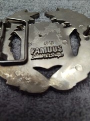 Vintage Famous Stars and Straps American Flag Cadillac Chrome Belt Buckle 8387🔥