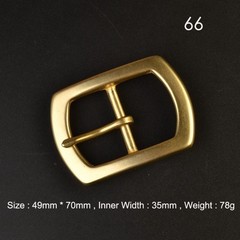 35mm Pin Single Prong Clip Buckle for Men Leather Belt Replacement Retro Brass