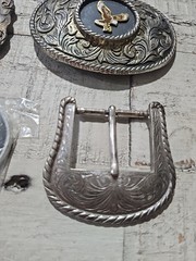 Belt Buckle Lot Of 6 Western & Misc Buckles Turquoise Coral #5407