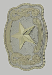 Vintage Lone Star Belt Buckle Texas Cowboy Gold Silver Metal Western Rodeo Men
