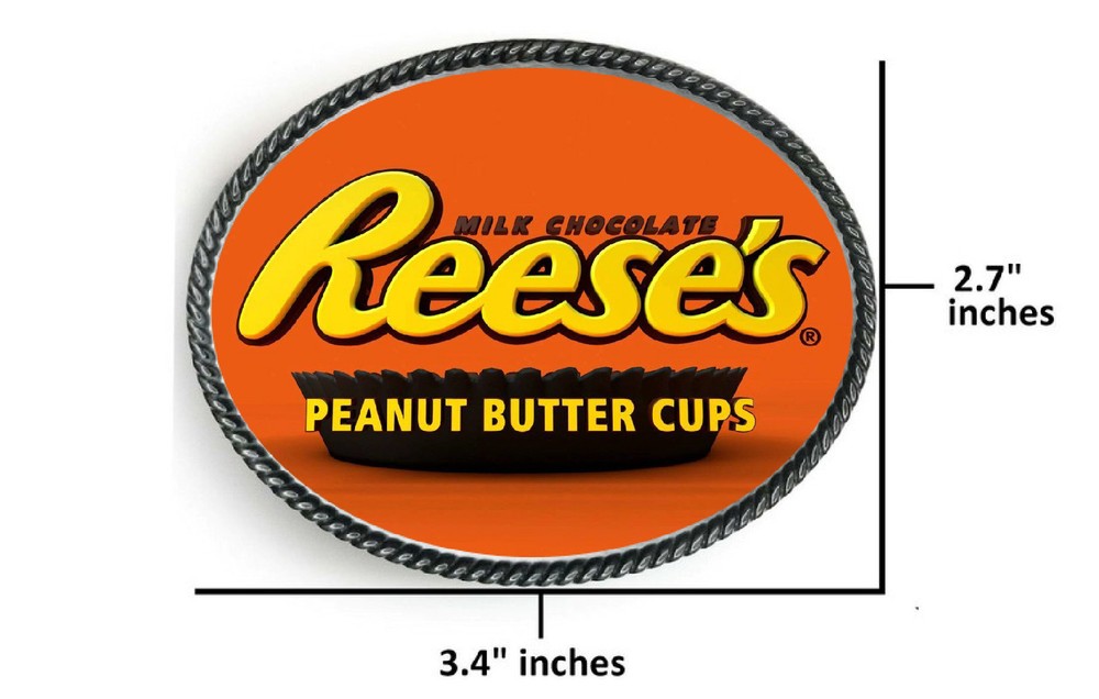 Reese&rsquo;s Peanut Butter Cups Belt Buckle Pewter Metal Limited Edition