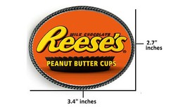 Reese&rsquo;s Peanut Butter Cups Belt Buckle Pewter Metal Limited Edition