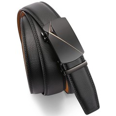 SENDEFN Leather Belt for Men Automatic 24&Prime; to 44&Prime; Waist Adjustable, Black-47