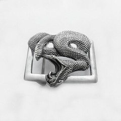 Rattle Snake 925 Silver Belt Buckle Animal Jewelry Gift Men Made in USA