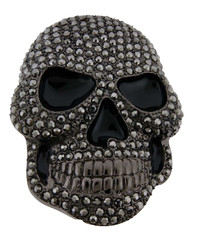 Skull Belt Buckles Skeleton Gunmetal Bling Metal Pirate Halloween Party Costume