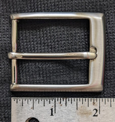 GENUINE COLE HAAN MENs BELT BUCKLE REPLACEMENT SOLID BRASS BRUSHED SILVER CHROME