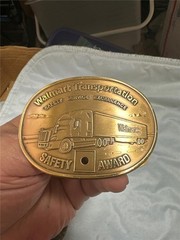 Four Vintage Truck Driver Award Belt Buckles, Walmart and Tyson&rsquo;s Foods