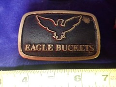 Lot of (4) Trucker Belt Buckles Eagle Buckets Raleigh Lights Power Take Off&rsquo;s