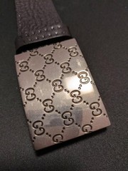 GUCCI Pre-Owned Men&rsquo;S Belt 245906 Gg sima Plate