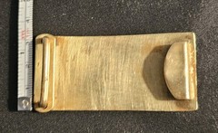 Men&rsquo;s Brass « Bingham » Belt Buckle Engraved Textured Metal Fits 1.5 in Belt