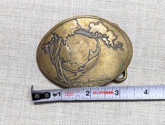 1970s vintage TREE OF LIFE belt buckle SOLID BRASS hippie boho WESTERN cowboy