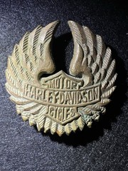 1970s vintage HARLEY DAVIDSON belt buckle SOLID BRASS motorcycle WINGS western