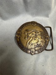 Vintage US Seventh Calvary Brass Belt Buckle, 7th Calvary Rough Rider