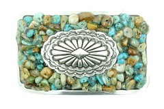 Arizona Southwestern Real Turquoise Stones Belt Buckle