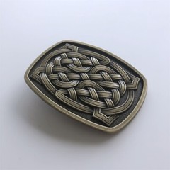 Antique Bronze Plated Cross Celtic Knot Rectangle Belt Buckle also Stock in US