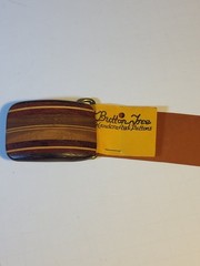 Wooden Belt Buckle Handmade In USA By The Button Tree. Vintage.