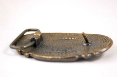 Team Calf Ropers 1982 men&rsquo;s brass belt buckle high relief 3.5 inches