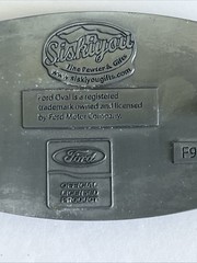 Ford Blue White Oval Metal Belt Buckle Cars Theme for Men Siskiyou F90