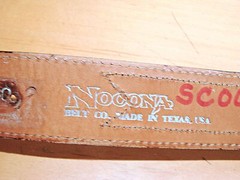 Nocona Leather Belt and 3D Flying Eagle Siskiyou Buckle Size 40 Vintage 1982 USA