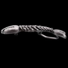 Dead Fish Skeleton Poison Death Punk Metal Zinc Alloy Belt Buckle