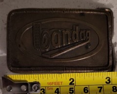 Bandag Tire Brass Belt Buckle 2.75 inch Made in USA
