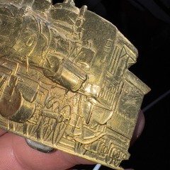 583 Locomotive Engine RAILROAD BELT BUCKLE Rare Free Shipping