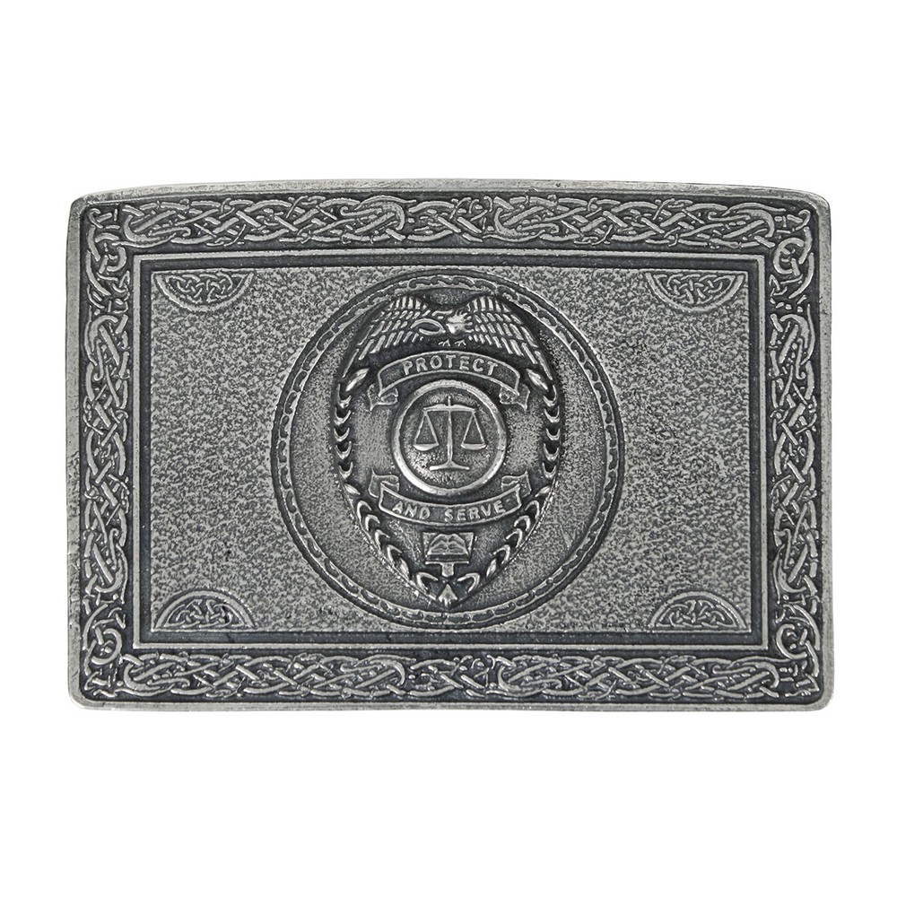 Protect and Serve Law Enforcement Belt Buckle – Made In Scotland