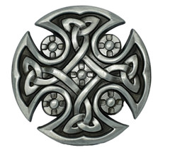 Celtic Knot Belt Buckle Shield Cross For 40mm Belt Pagan Norse Viking Gift Uk