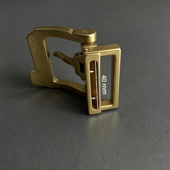 Premium Solid Brass Belt Buckle for Men, Antique Single Prong Replacement Buckle