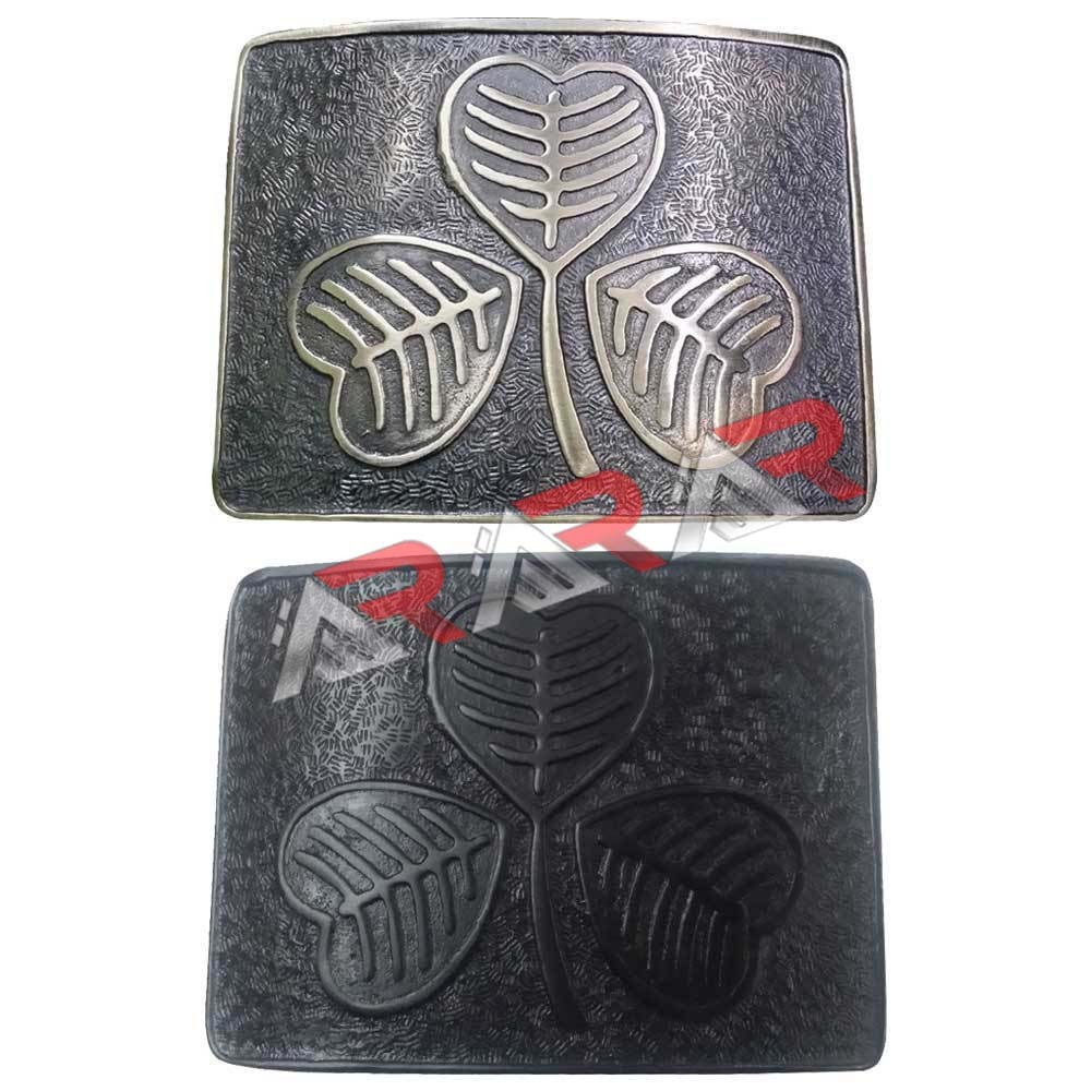 Scottish Kilt Belt Buckle Irish Shamrock High Quality Antique/Jet Black Finish