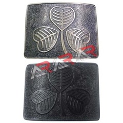 Scottish Kilt Belt Buckle Irish Shamrock High Quality Antique/Jet Black Finish