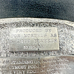 Vtg Tor Nordhus Belt Buckle North Cape Viking Ship Land Midnight Sun Norway &rsquo;91