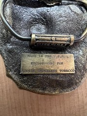 Vtg Great American Buckle Kodiak Smokeless Tobacco Bear Belt Buckle