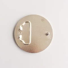 Bright Silver Round Blank Custom Belt Buckle