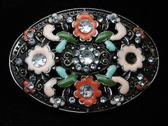 QK15111 REALLY COOL **FLORAL** ORNAMENTAL PATTERN FASHION BELT BUCKLE