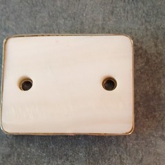 Vintage Rectangular Multicolor Shell Inlay Mosaic Geometric Belt Buckle