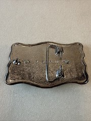 VTG 1776-1976 Bicentennial Eisenhower Dollar Coin Philadelphia Mint Belt Buckle