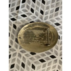 Comstock Silversmiths Vintage German Silver Western Bronc Rider Belt Buckle Oval