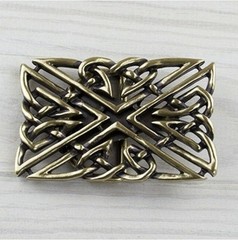 Celtic Belt Buckle Heart Knot Antique Brass Viking Medieval